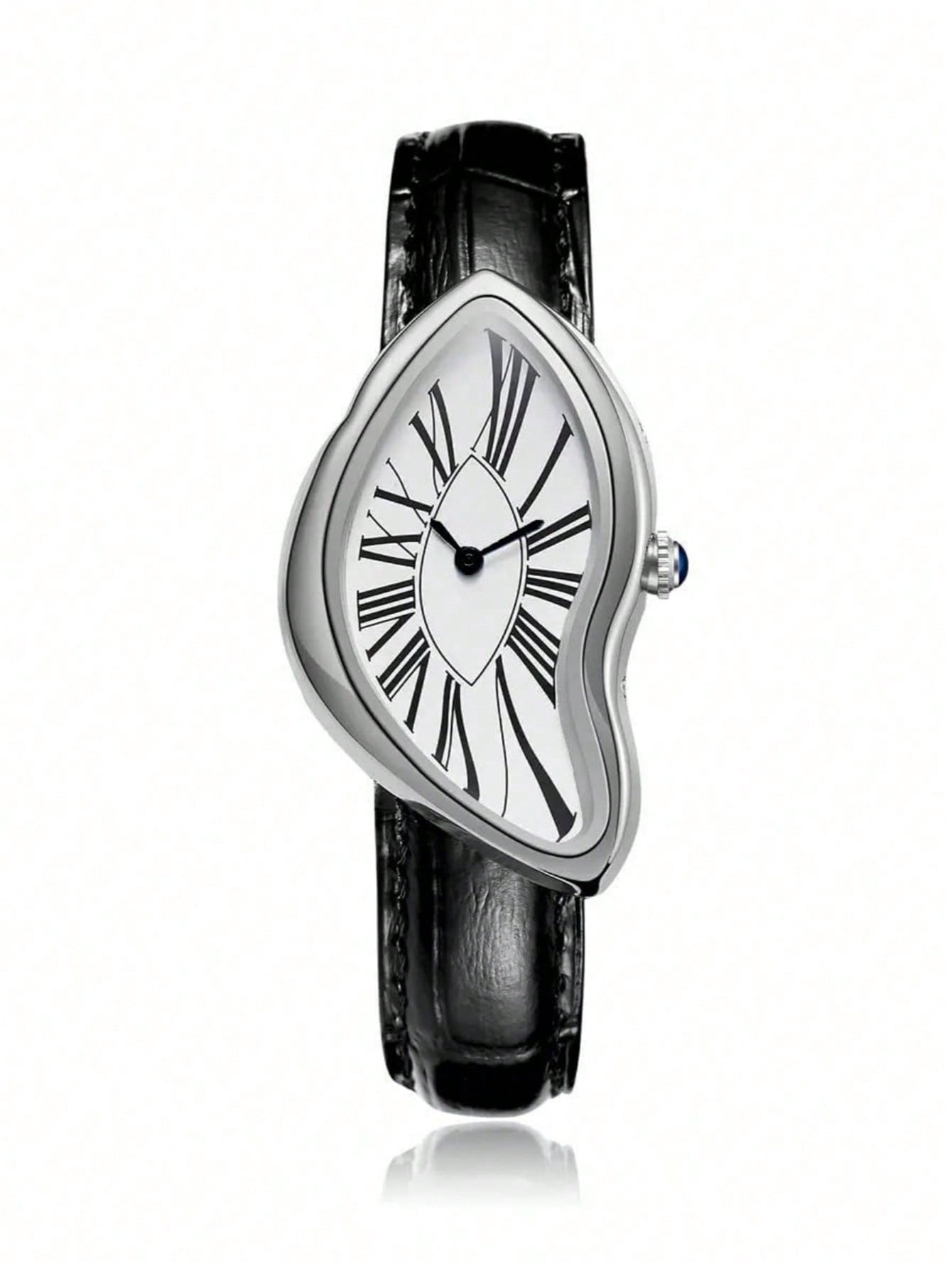 Leather Watch Band Men - Montre de luxe Creative Melt pour