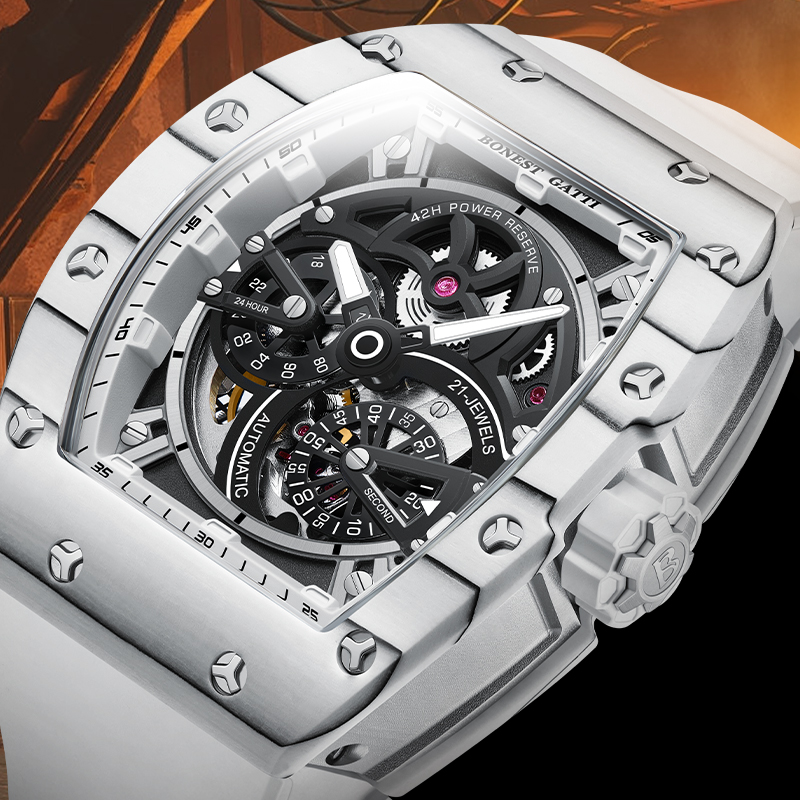 Rubber Strap Diver - Montre mécanique pour homme BONEST GATTI,