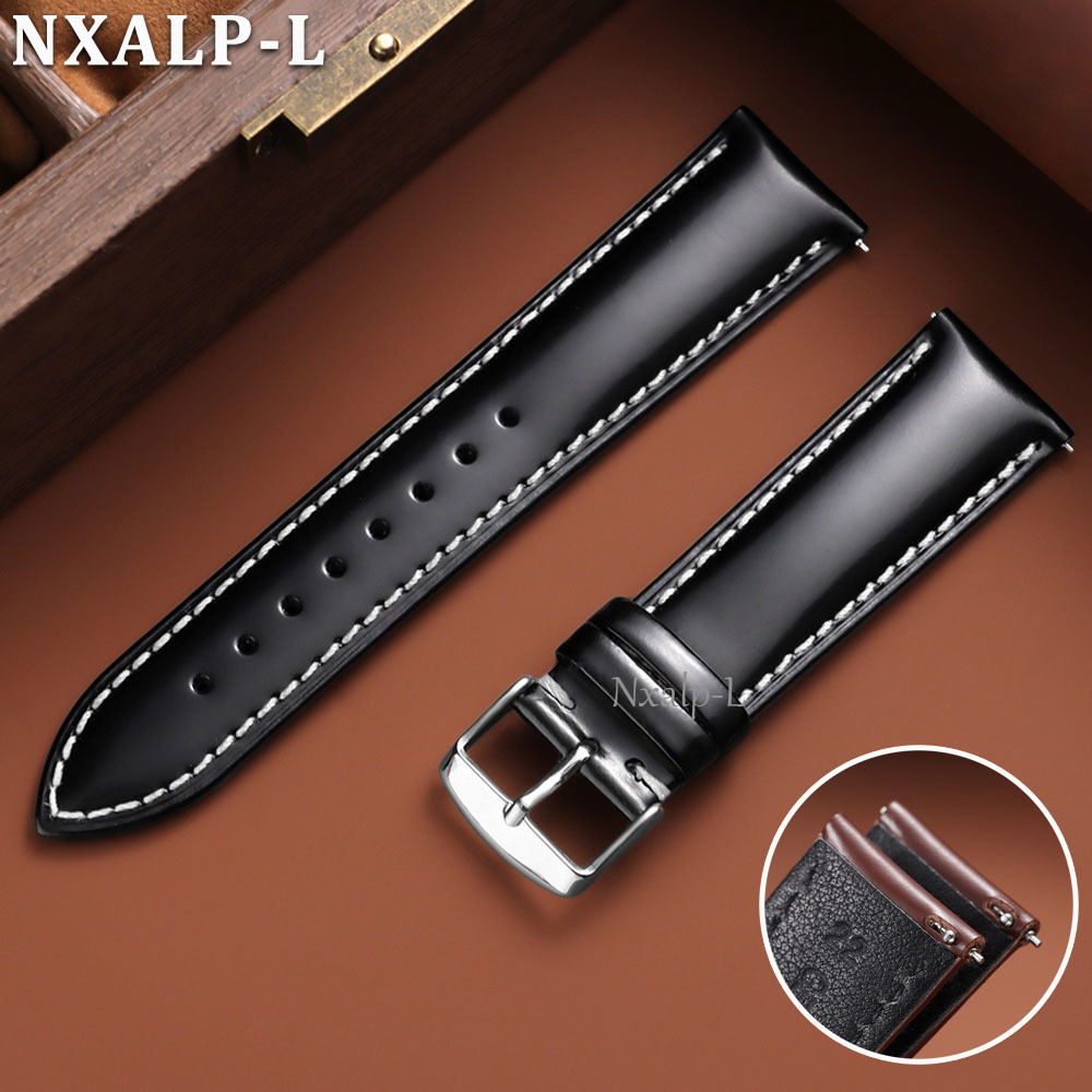 Omega Watch Speedmaster - Bracelet en cuir huilé pour Omega,