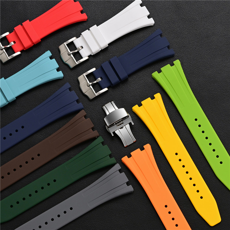 Audemars Piguet Watch Royal Oak Offshore - Bracelet en caoutchouc et silicone, 26mm,