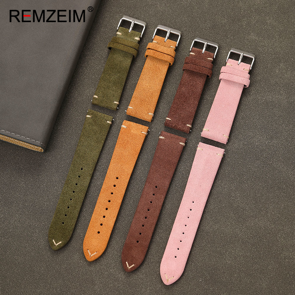 Suede Strap Watch - Bracelet de montre unisexe en cuir