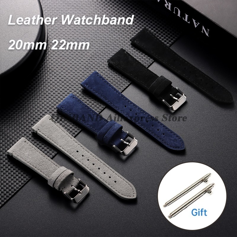 Suede Strap Watch - Bracelet de montre en cuir véritable