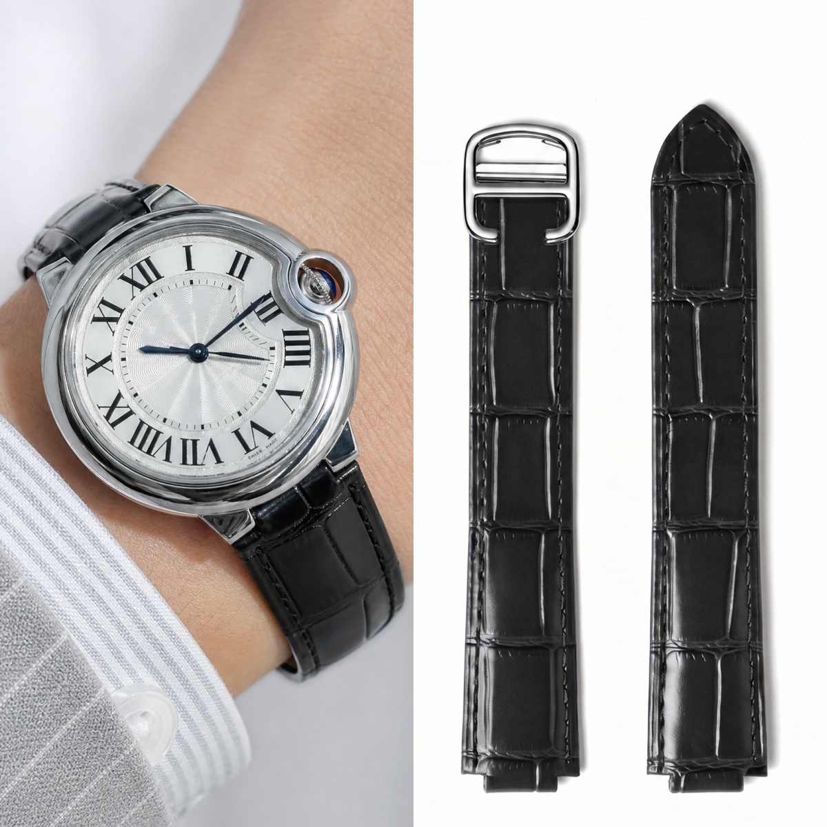 Cartier Watch Ballon Bleu - Bracelet de montre spécial en cuir