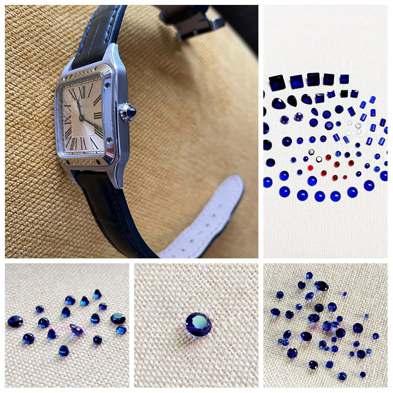Cartier Watch Ballon Bleu - Couronne de montre avec saphir bleu