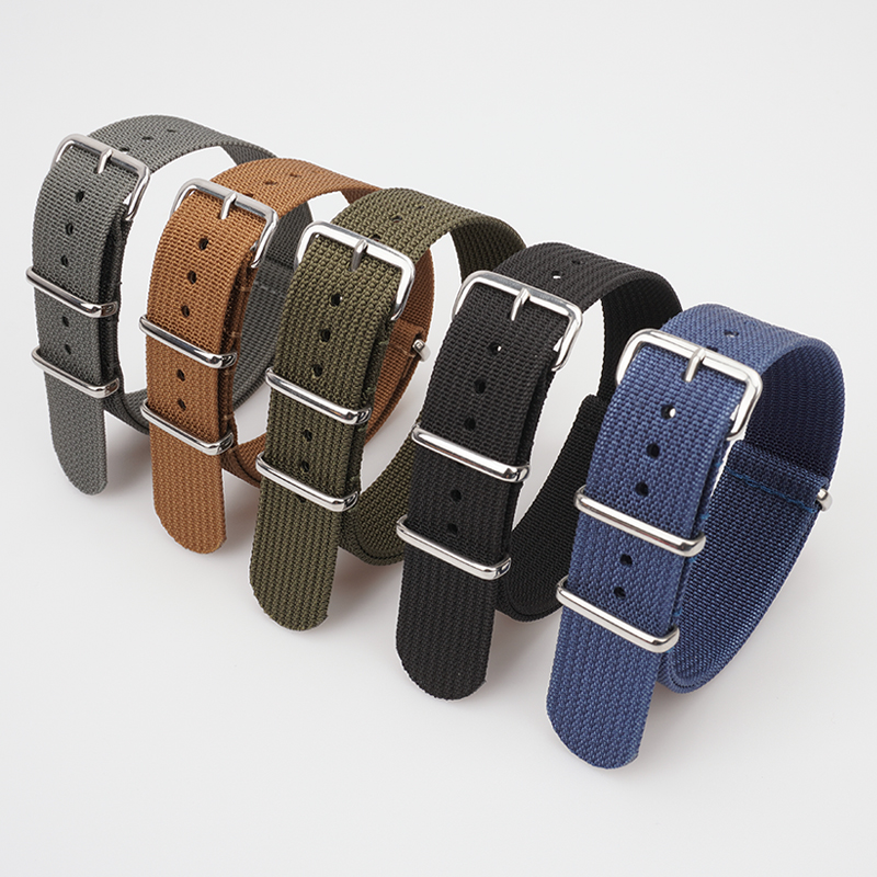 Nato Strap Nylon - Bracelet en Nylon nervuré pour Seiko,
