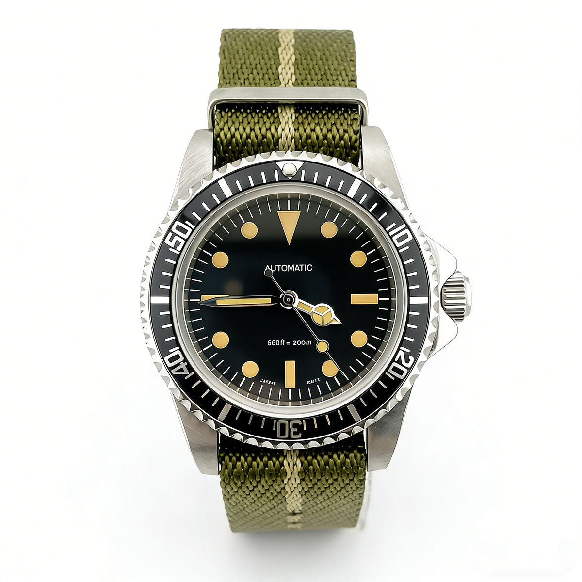 Tropic Strap Vintage - Montre de plongée rétro 39,5 mm,