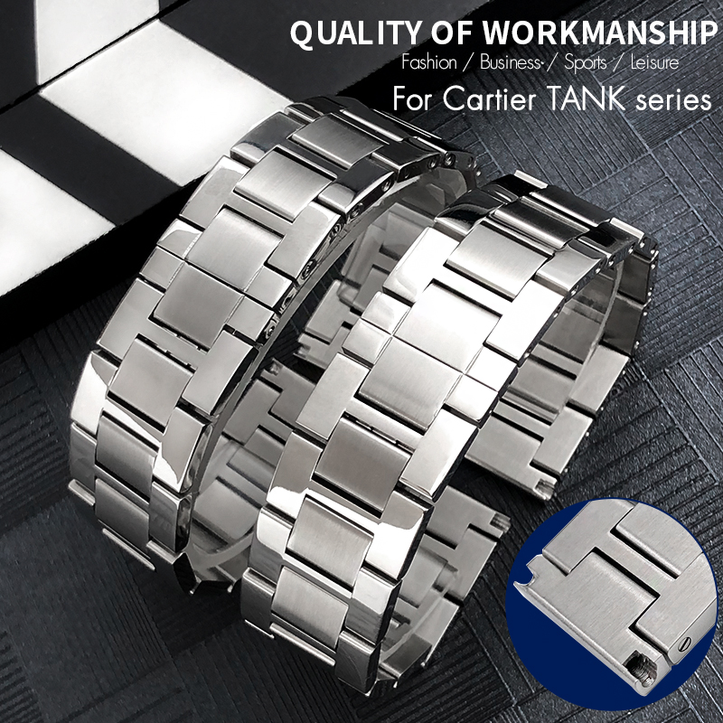 Cartier Watch Tank - Bracelet de montre en acier inoxydable