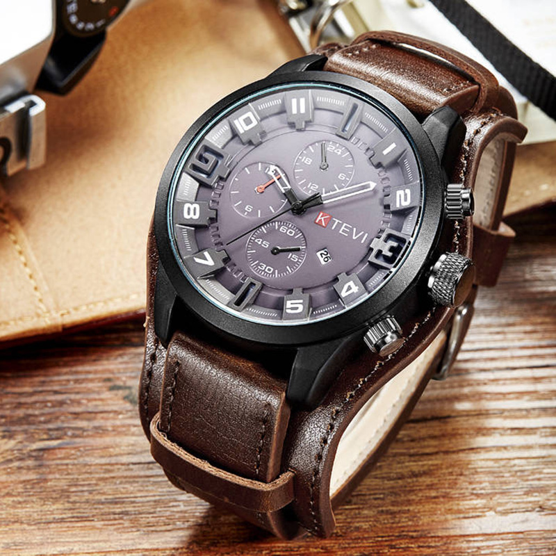Montres rétro pour hommes, mon - Leather Watch Band Men avis et prix