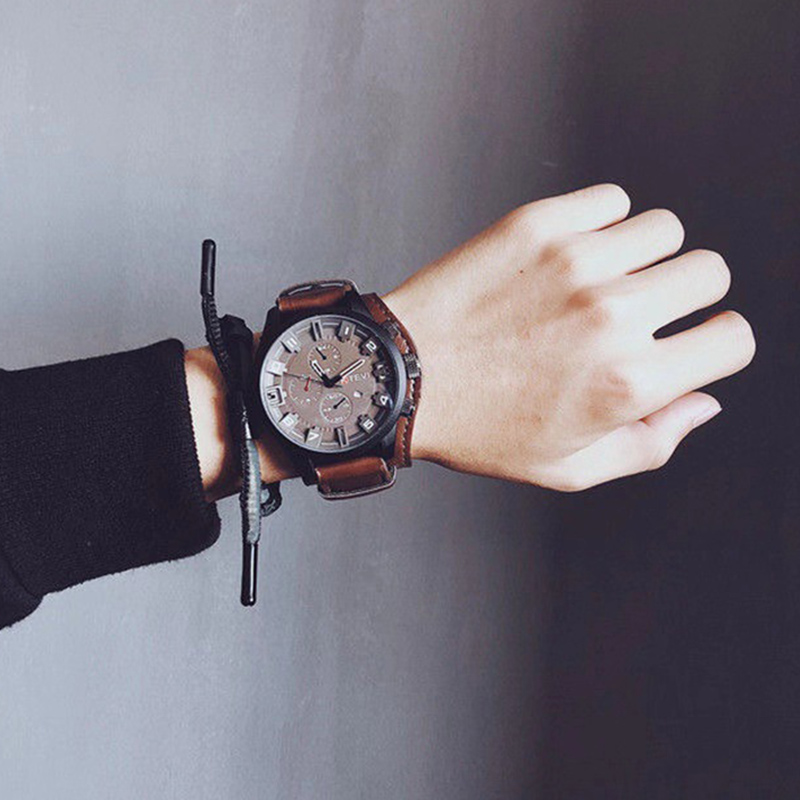 Montres rétro pour hommes, mon - Leather Watch Band Men avis et prix