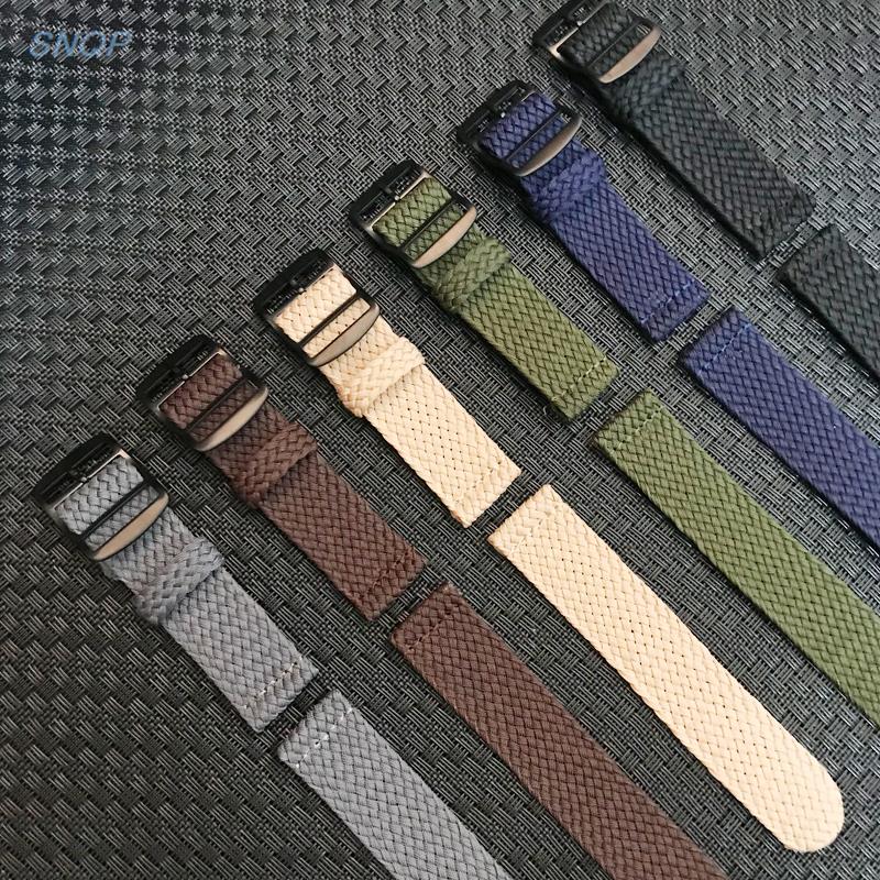 20mm 22mm noir marine couleur  - Perlon Strap Woven avis et prix