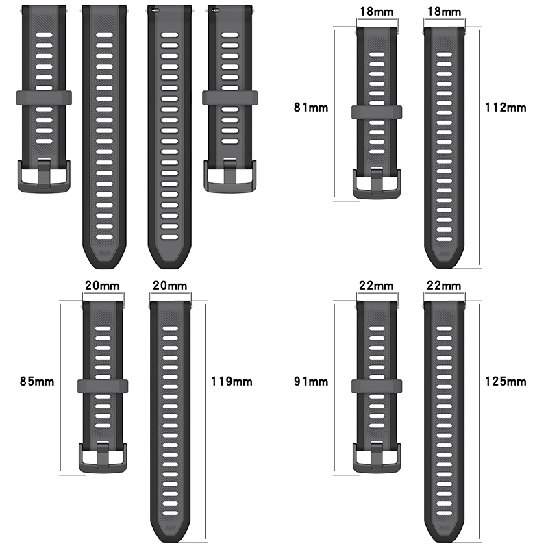 Bracelet en Silicone Texture 2 - Silicone Watch Band 22Mm avis et prix