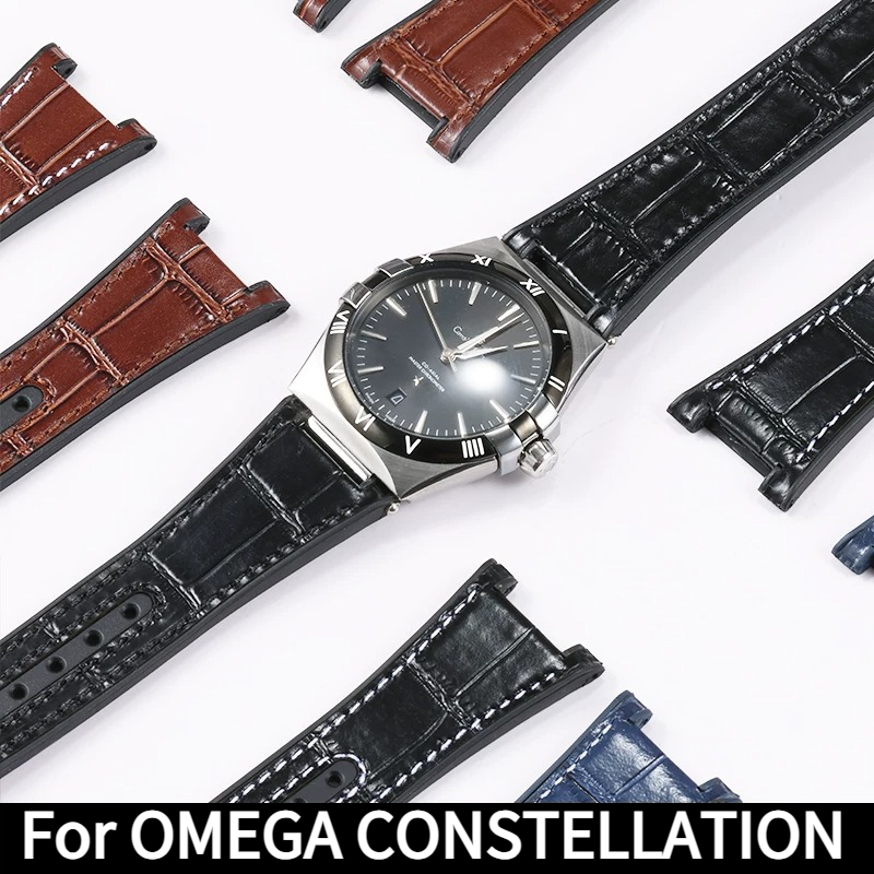 Bracelet de montre en cuir vér - Omega Watch Constellation avis et prix