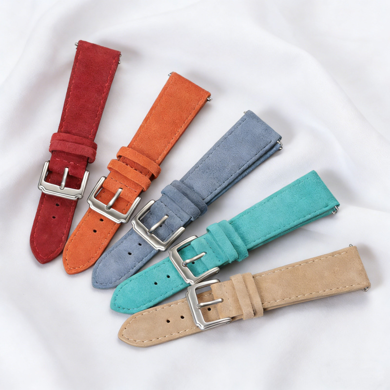 Bracelet de montre en cuir sué - Suede Strap Watch avis et prix
