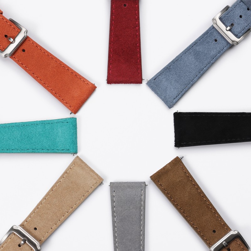 Bracelet de montre en cuir sué - Suede Strap Watch avis et prix