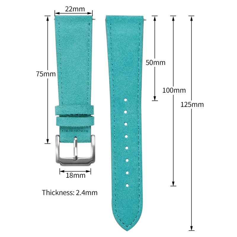 Bracelet de montre en cuir sué - Suede Strap Watch avis et prix