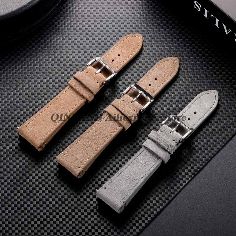 Bracelet de montre en cuir vér - Suede Strap Watch avis et prix