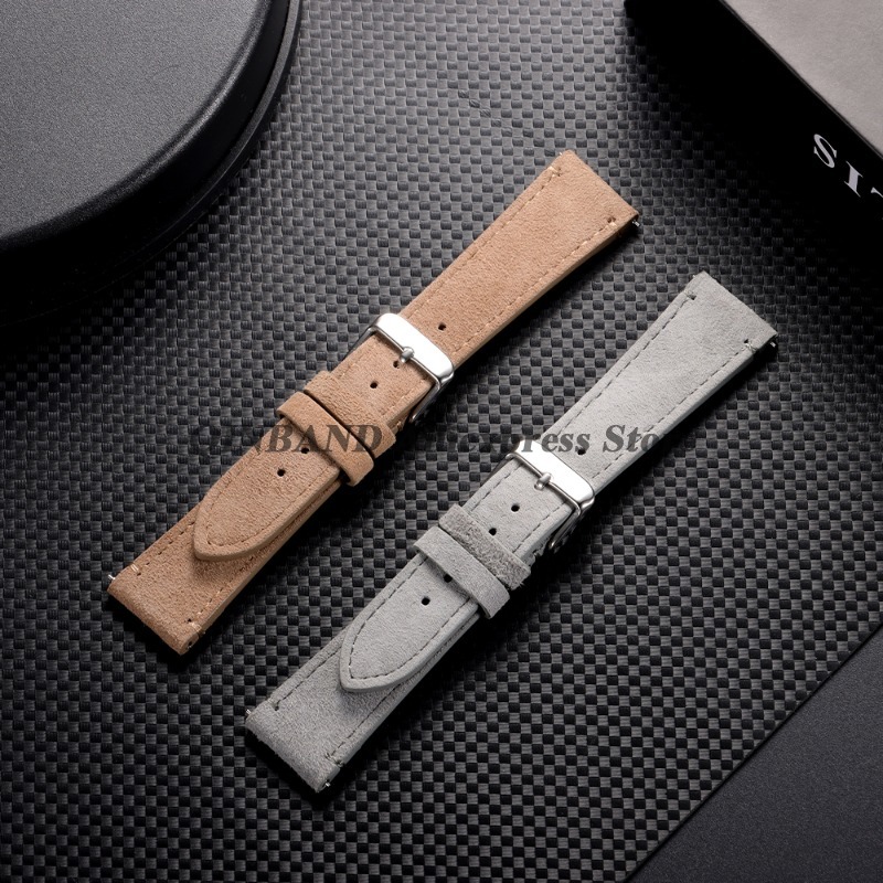Bracelet de montre en cuir vér - Suede Strap Watch avis et prix