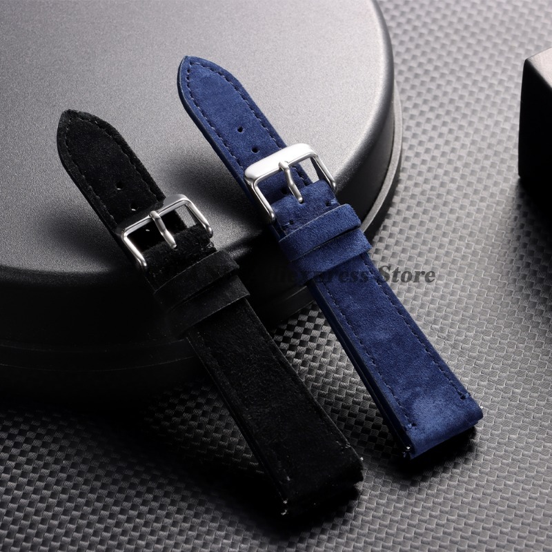Bracelet de montre en cuir vér - Suede Strap Watch avis et prix