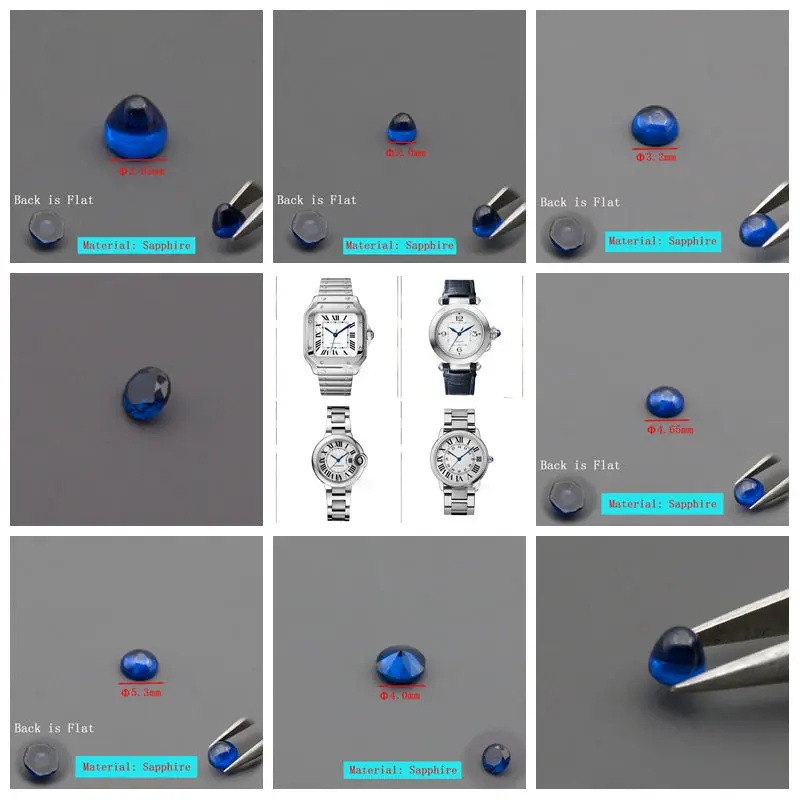 Couronne de montre avec saphir - Cartier Watch Ballon Bleu avis et prix