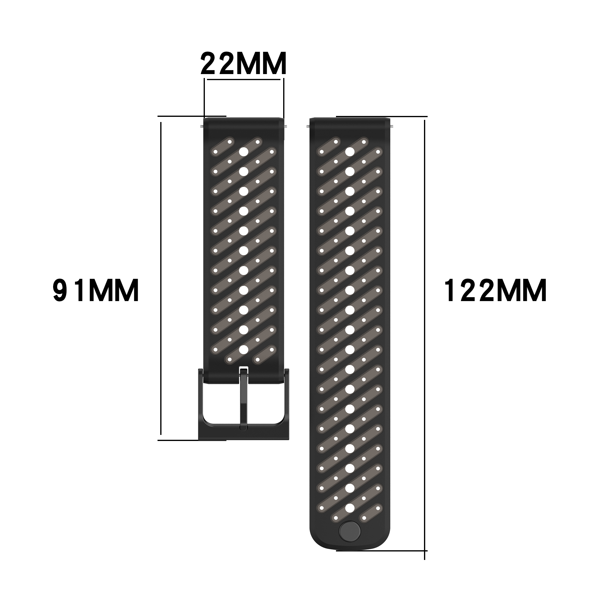 Bracelet de sport en Silicone  - Silicone Watch Band 22Mm avis et prix