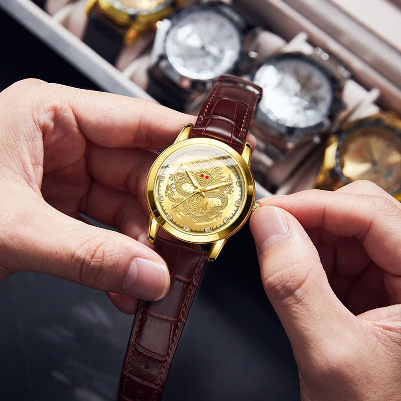 Montre à quartz pour homme, br - Leather Watch Band Men avis et prix